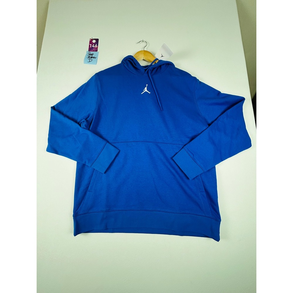 Air Jordan Mens Hoodie Sweatshirt Large Royal Blue NWT Streetwear Athleisure - Picture 2 of 5
